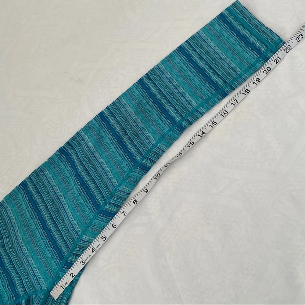 Lululemon Wunder Under Crop (Hi-Rise) space dye blue *Luxtreme